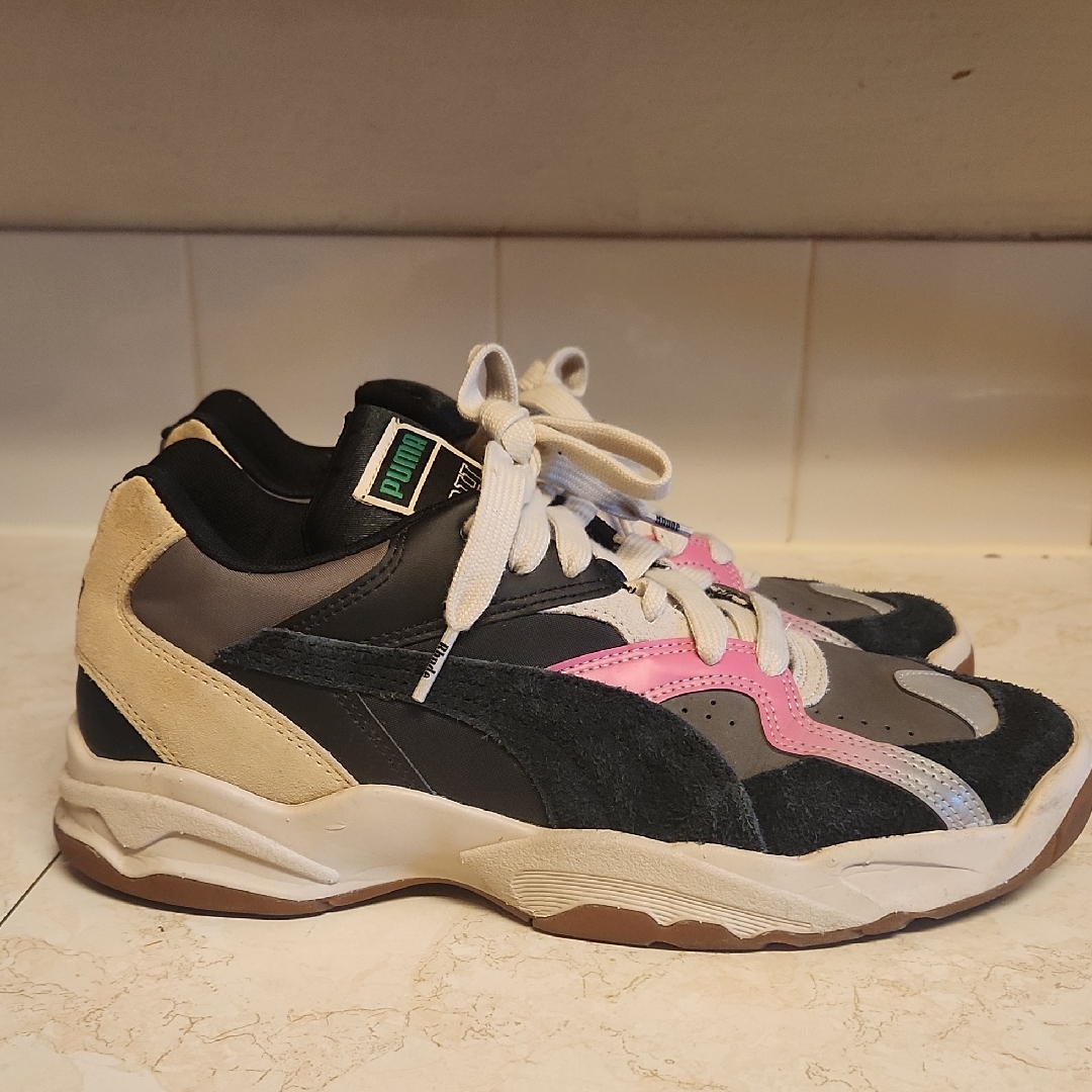 Puma Rhude Collaboration Performer Sneaker Shoes Black, Beige And Pink